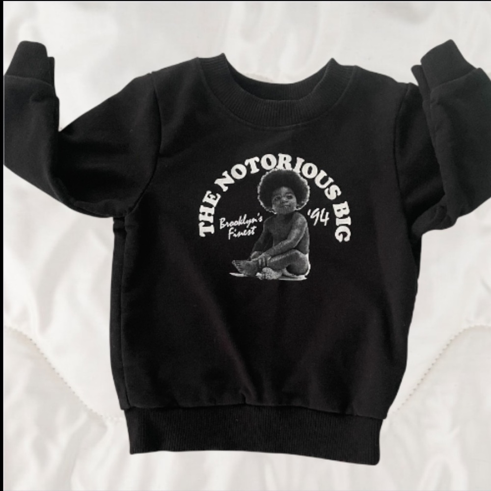 The Notorious B. I. G. Kids Black Graphic Sweatshirt